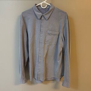 lululemon athletica Light Blue Casual Button Down Shirt